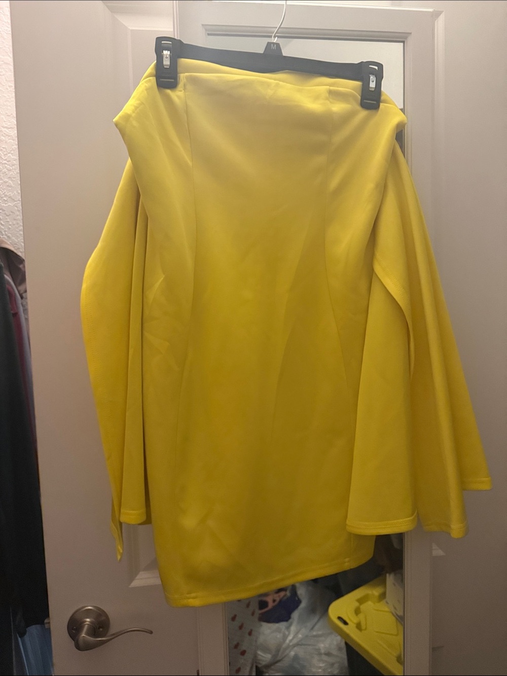 Bright Yellow Off-Shoulder Dress